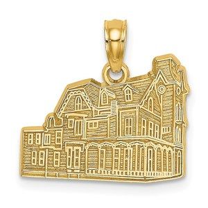14k Yellow Gold Small Travel The ABBY - CAPE MAY, NJ Charm